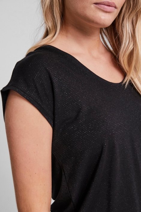 Pieces pcbillo tee lurex stripes noos